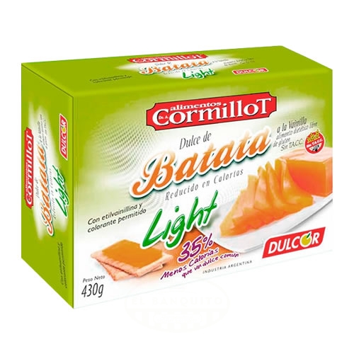 Cormillot Dulce de Batata Light Sin TACC x 430 Grs - El Banquito Market